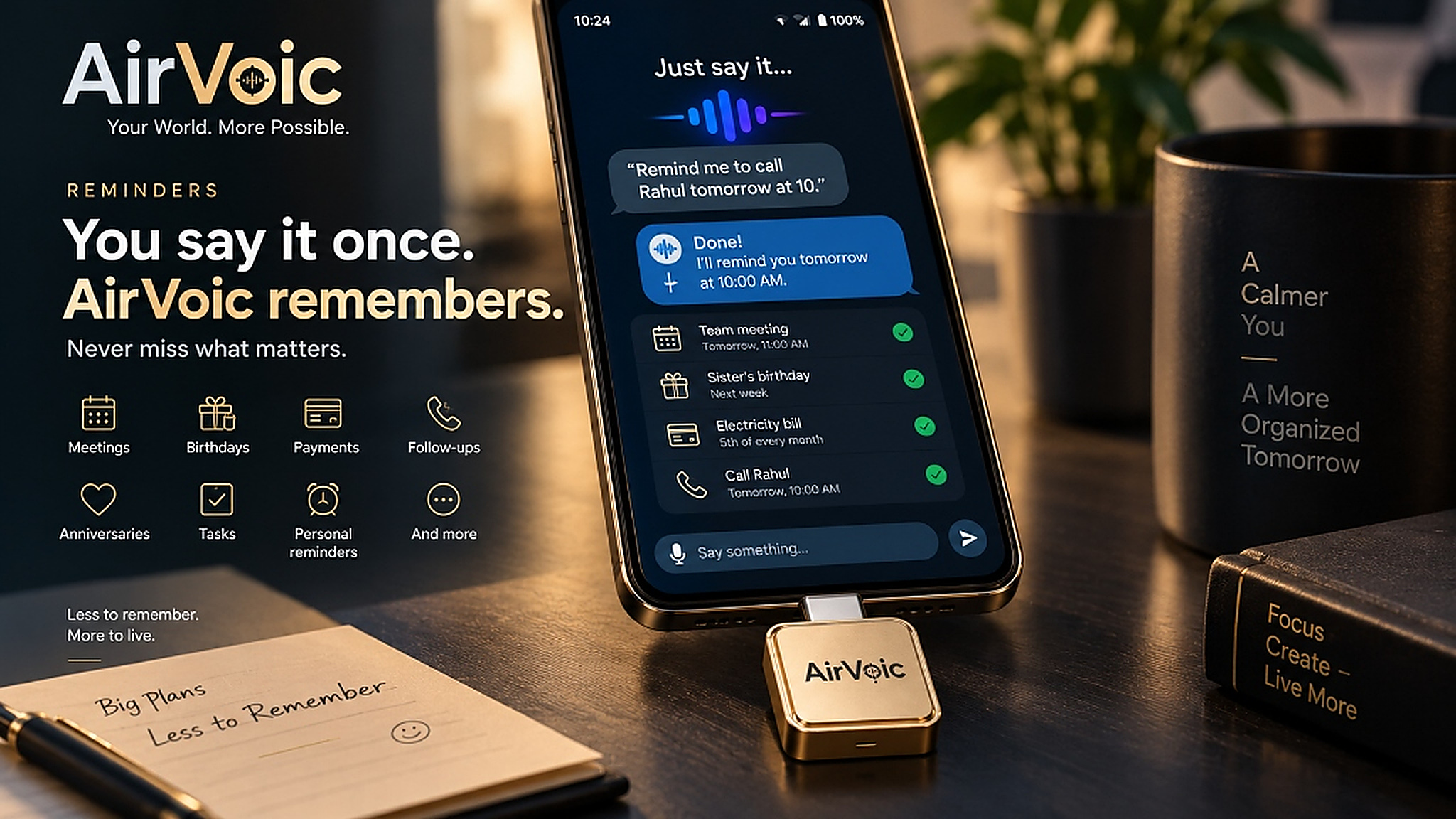 AirVoic AI - Smart Voice Reminders