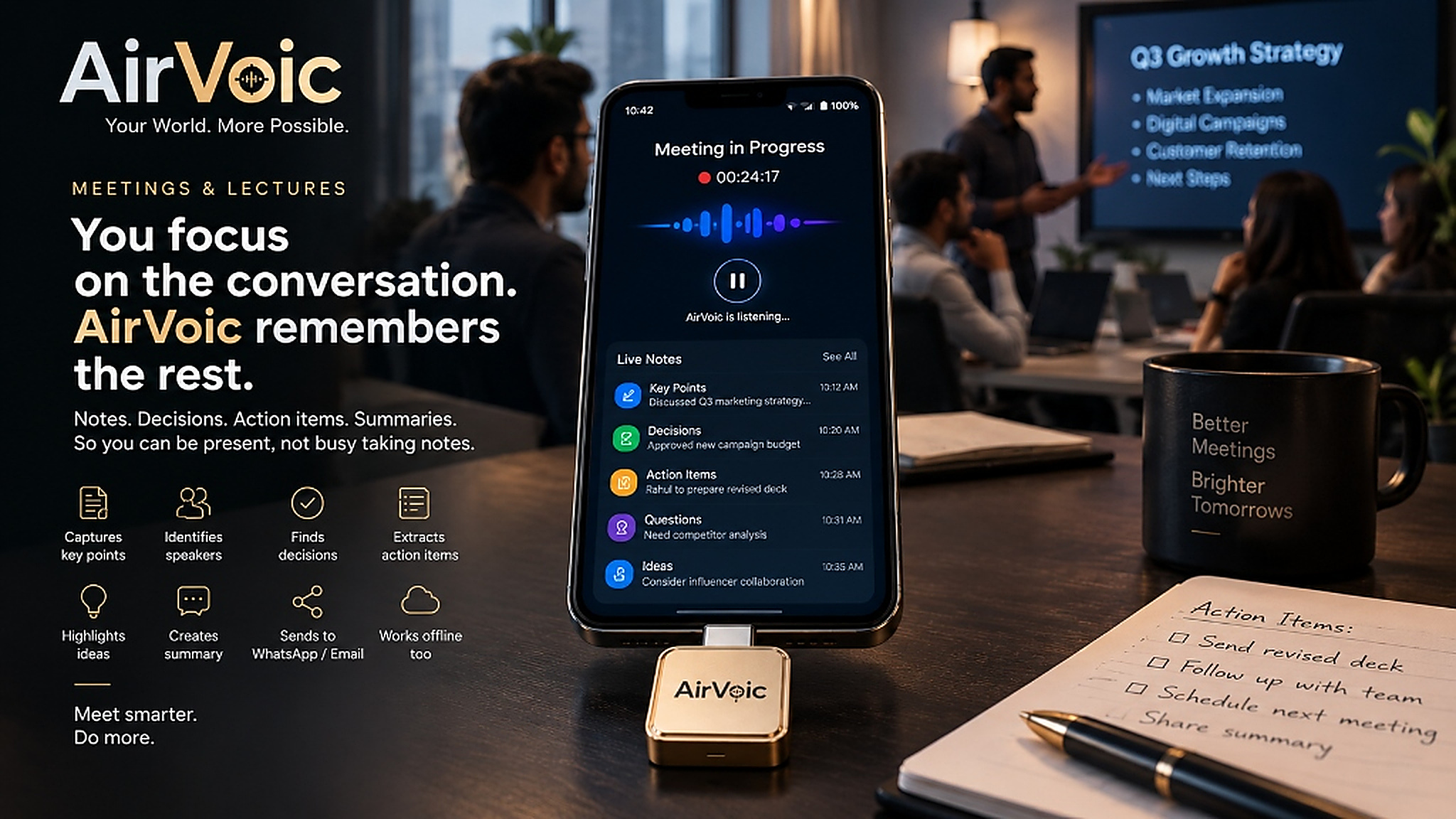 AirVoic AI - Meetings & Lectures Scribe
