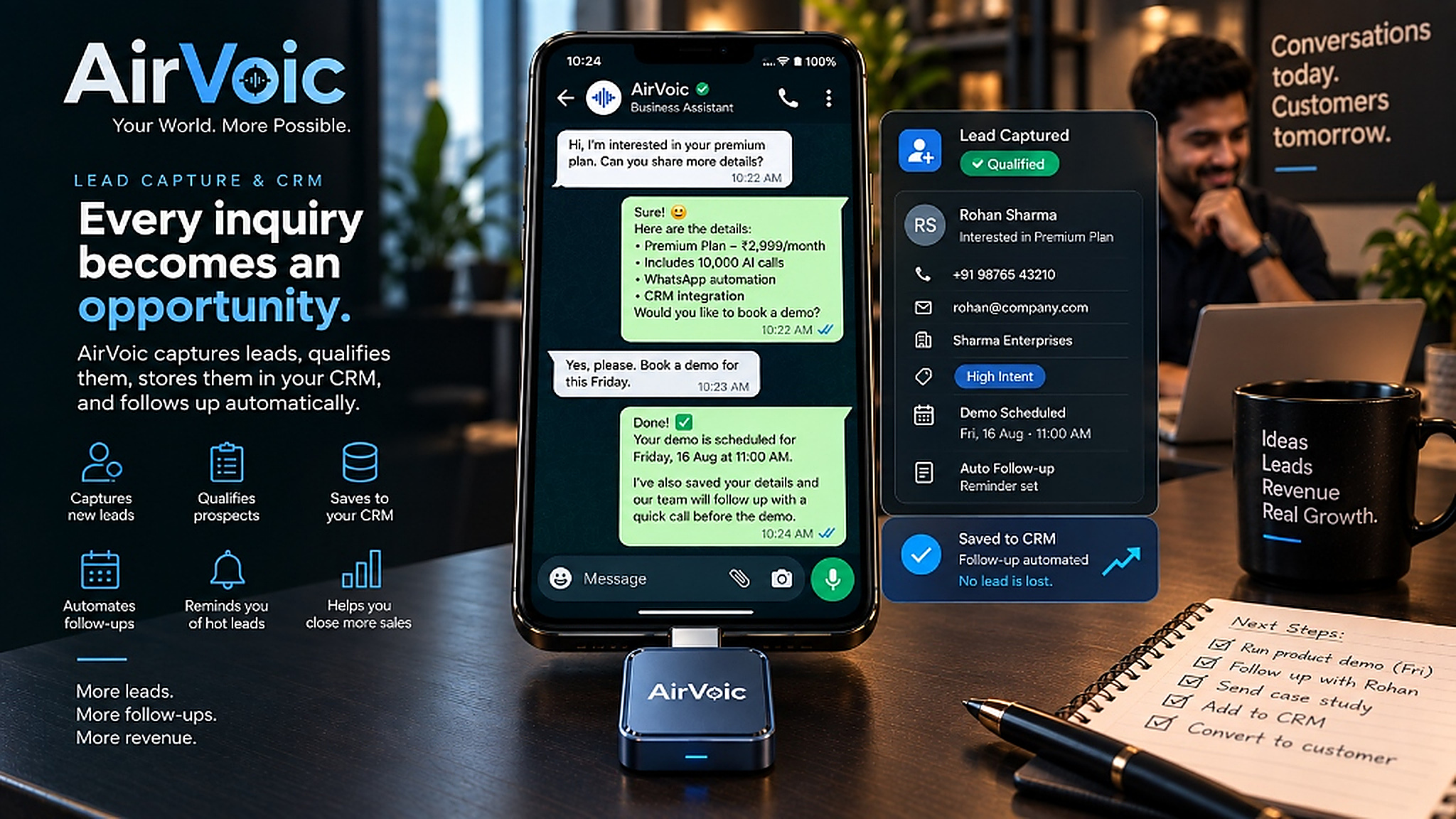 AirVoic AI - Lead Capture & CRM