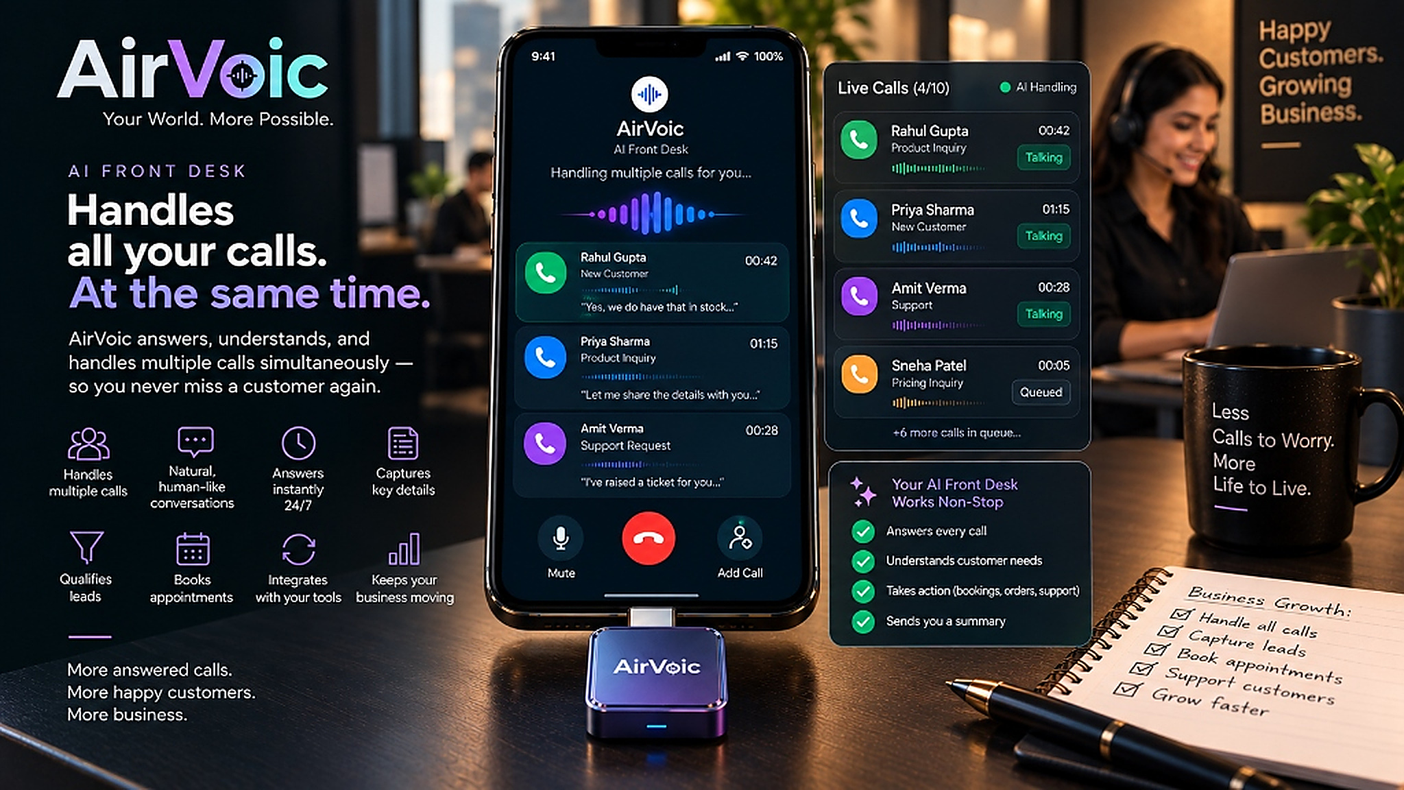 AirVoic AI - AI Front Desk & IVR